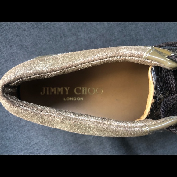 Snakeskin Jimmy Choo Sneakers - Picture 3 of 7